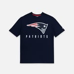 New Era Unisex NFL Games Slogan Oversized England Patriots T-Shirt, Dk Blue, XXL EU