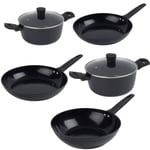 Russell Hobbs Pan Set 5 Piece Ceramic Non-Stick Temperature Indicator Induction