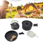 Camping Cookware Portable Compact Camping Pots Nonstick Pot And Pan Set With