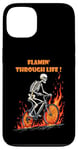 iPhone 13 Funny skeleton bike ride Going through hell Biker skeleton Case