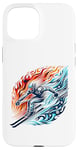 Coque pour iPhone 15 Feu Et Glace Ski Aventure