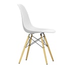 Vitra - Eames RE Plastic Chair DSW 85 Cotton White, Golden Maple - Matstolar - Charles & Ray Eames - Vit - Metall/Plast