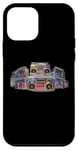 Coque pour iPhone 12 mini Radio Hiphop Boom Box années 80 et 90 pour amateurs de rap pour hommes, femmes, enfants