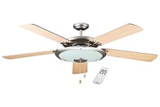 DCG eh-idja-kfuu Ventilateur de plafond en bois à plafond avec télécommande