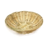 Darthome Ltd Sets Of Oval Round Woven Bamboo Fruit Snacks Bread Small Wicker Storage Gift Baskets 20cm (Round, 1)
