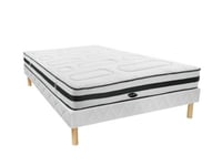 Ensemble 160 x 200 cm sommier + matelas ressorts ensachés 7 zones et mémoire de forme ép.25cm - AMARANTE de NATUREA