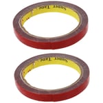 Tlily - 2X Rouleau de AdhéSif Super Collant Double Permanent Fort pour Voiture VéHicule, Rouge 12MM x