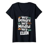 Womens EILEEN Personalized Very Demure Very Mindful EILEEN Name V-Neck T-Shirt