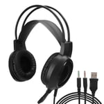 3.5mm Colorful Gaming Headset, USB Wired Noise Cancelling Over Ear Headphones with Mic, LED Light, for Laptop PC(RGB)