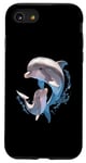 Coque pour iPhone SE (2020) / 7 / 8 Art De Maman Et Bébé Dauphin Pour Les Amoureux Des Dauphins