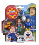 Simba 109251043 - Fireman Sam - Sam Figures Double Pack III, Derek & Steel