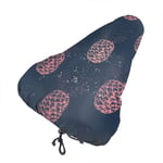 lucky-bonbon Line Art Pink Pineapple Fashion Waterproof Keep Dry Bike Seat Cover The Perfect Bicycle Seat Cover Waterproof Sunscreen And Dustproof For All Bicycle Exercise.