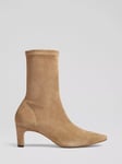 L.K.Bennett Marcia Suede Block Heel Ankle Boots, Camel