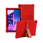 [NOT for Lenovo M10 Plus (2nd gen) 10.3]Case for Lenovo Tab M10 Plus 3rd Gen 10.6 Inch,XLTTONG PC Holder Tablet Silicone Case,Anti-drop for Lenovo Tab M10 Plus 2022 TB-125FU/TB-128FU/TB-128XU (Red)