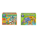 Orchard Toys First Jungle Friends Jigsaw Puzzle, 12-Piece Jigsaws, Two Puzzles in a Box, Perfect For Kids Ages 2+ & Jumble Jungle Game, A Fun First Matching Educational Game