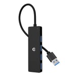 Qhou Hub USB C, 4 en 1 répartiteur USB USB 3.0 Compatible avec imprimante, Ordinateur Portable, Adaptateur multiport Ultra Fin USB C multiport avec Transfert de données Rapide