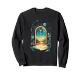 Cosmic Desert Portal Design for Dreamers and Stargazers Sweatshirt