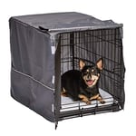 New World Pet Products Midwest Dog Crate Cover, Privacy Dog Crate Cover Fits Midwest Dog Crates, Machine Wash & Dry; Light Gray Designer Pattern; BCVR-24GY