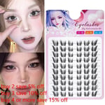 Cat Eye Fairy Lash Clusters Spiky DIY Eyelash Extensions Individual Lashes