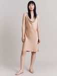 Ghost Hazel Cowl Neck Satin Slip Mini Dress