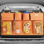 SURDOCA Organisateur de coffre de voiture, 4ème génération [8 mises à niveau – XL] Super capacité, organiseur de siège de voiture, bateau, avec liens, expert d'économie d'espace