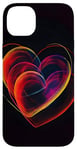 Coque pour iPhone 14 Plus Motif de lumière en forme de cœur de Saint-Valentin