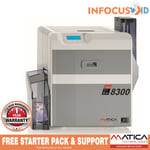 Brand New Matica EDISecure XID8300 Duplex Re-transfer ID Card Printer INC UK VAT