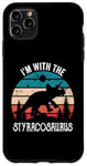 iPhone 11 Pro Max I'm With The Dinosaur Styracosaurus, Retro Dino Gifts Kids Case