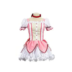 Puella Magi Magica Magical Girl Kaname Madoka Cosplay kostym Kort bollklänning med pilbågar Women size L