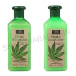 NEW XHC HEMP SHAMPOO & CONDITIONER 400ml DERMATOLOGICALLY TESTED PARABEN FREE