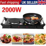 2000W Electric Portable Double Hot Plate Stove Kitchen Stove Burner Dual &Handle