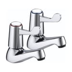 Bristan Pair of 3" Lever Basin Taps