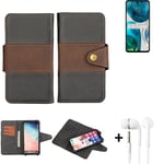 wallet case for Motorola Moto G52 + earphones bookstyle cover pouch