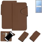 Protective cover for Samsung Galaxy S10+ flip case faux leather brown mobile pho