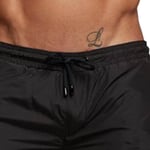 (Black L)Men Gym Shorts Sweat Absorbing Quick Dry Workout Shorts