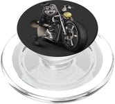 Grey Wolf Riding Chopper Moto PopSockets PopGrip pour MagSafe