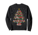 Fire Truck Christmas Tree Lighting Fireman Firefighter Sweatshirt