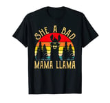 She A Bad Mama Llama Vintage Funny Math Teacher T-Shirt