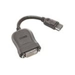 Lenovo - Câble DVI - liaison simple - DisplayPort (M) pour DVI-D (F) - 20 cm - gris - pour ThinkCentre M70, M715q (2nd Gen), M720, M75, M80, M90, M920, ThinkStation P340, V530-15