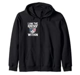 I Am The Enemy Within Funny Cat Lady Election Zip Hoodie