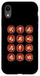 Coque pour iPhone XR Signes du zodiaque chinois animal sur le dos Nouvel An lunaire 2025