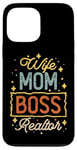 Coque pour iPhone 13 Pro Max Wife Mom Boss Realtor Courtier hypothécaire Agent immobilier