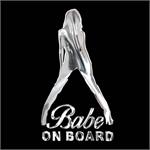 Auto-style AV106234 dekal, nickel, 'BABE ON BOARD' - 33x60mm