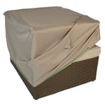 Housse de protection pour fauteuil de jardin taupe