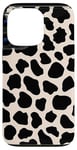 Coque pour iPhone 13 Pro Accessoire de téléphone motif guépard imprimé léopard noir pour