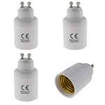 Lot de 4 douilles GU10 sur douille E27 - Adaptateur pour ampoule LED et sources d'énergie