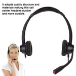 2.5mm Office Headset Dual Ear Telephone Headphone With Noise Cancelling Mic New