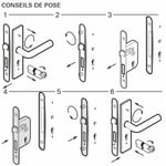 Boitier de serrure enc. Europa à cylindre pour porte bois/PVC, axe 40mm, 5pts, h. 2150mm, 6-33162-01-0-1 Ferco By Thirard