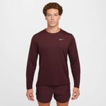 Nike Dri-FIT UV Miler Langermet T-skjorte Rød | Løpeteknisk Topp til Herre