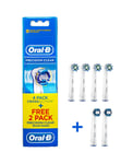 Oral B CrossAction Electric Toothbrush Heads Refill 4 pack & Precision Clean 2 Pack - EB50-4PC